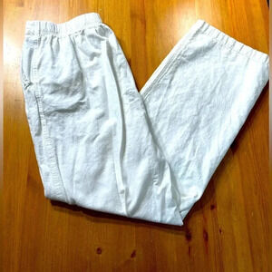 Womens High Rise Wide Leg %100  cotton Pants Size XL